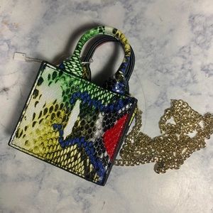 Snakeskin mini purse